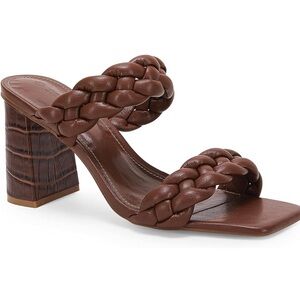 Braided Block Heel Sandal